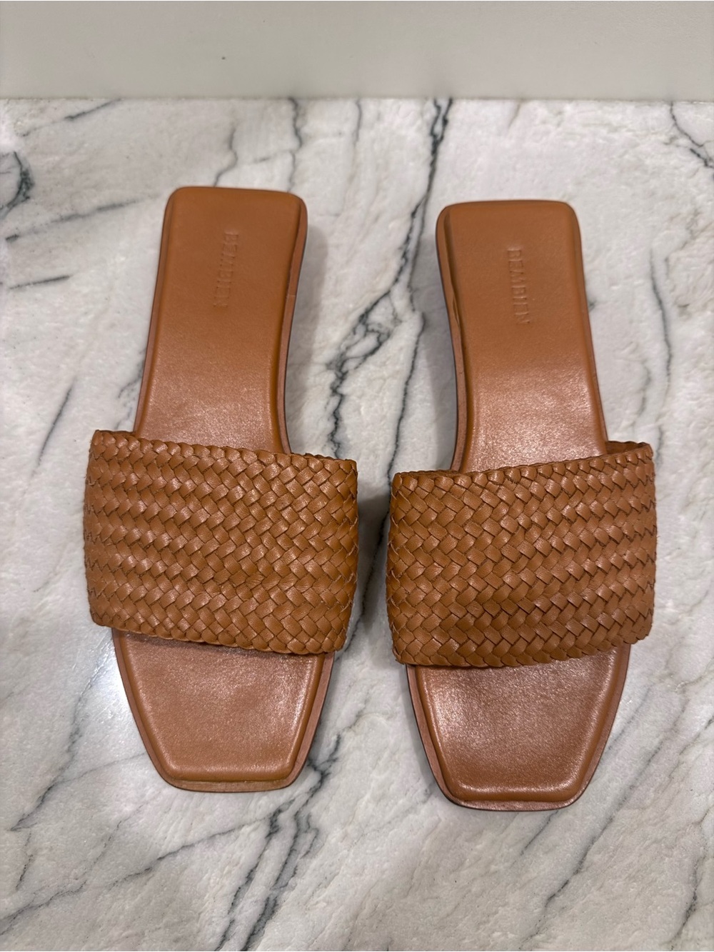 Braided Slide Sandals in Tan — Women's Casual Comfort